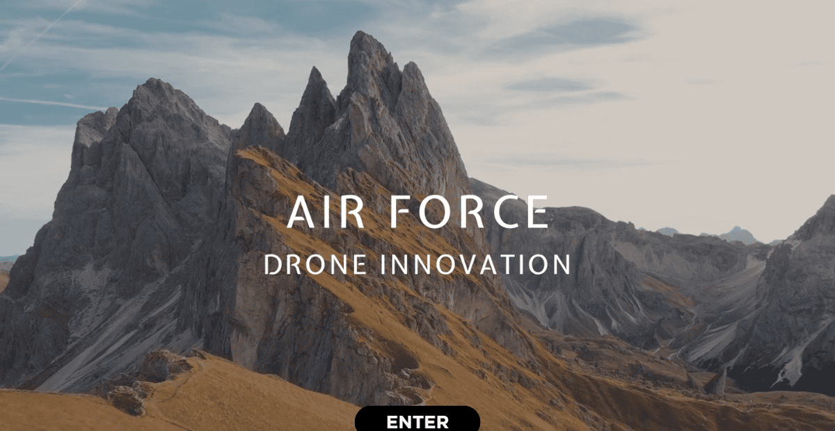 AIR FORCEの公式サイトスクリーンショット