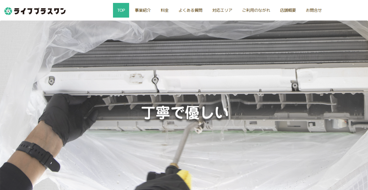 株式会社ライフプラスワンの公式サイトスクリーンショット