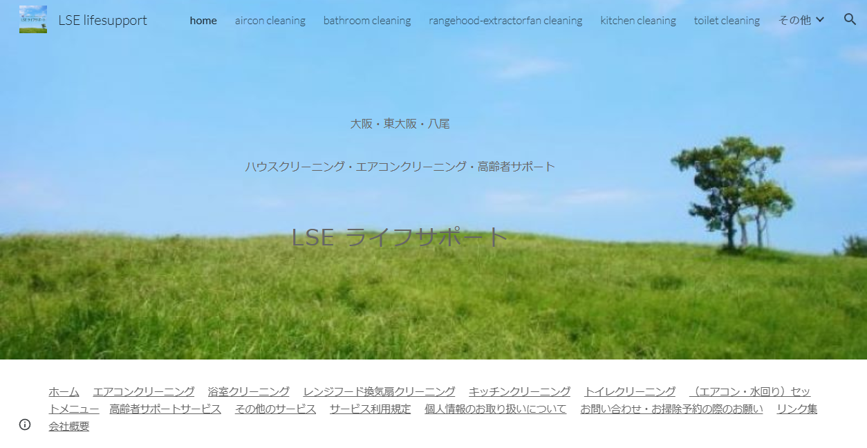 LSE ライフサポートの公式サイトスクリーンショット