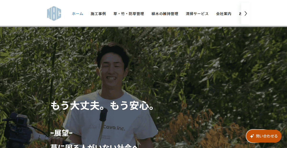 株式会社Cavaの公式サイトスクリーンショット