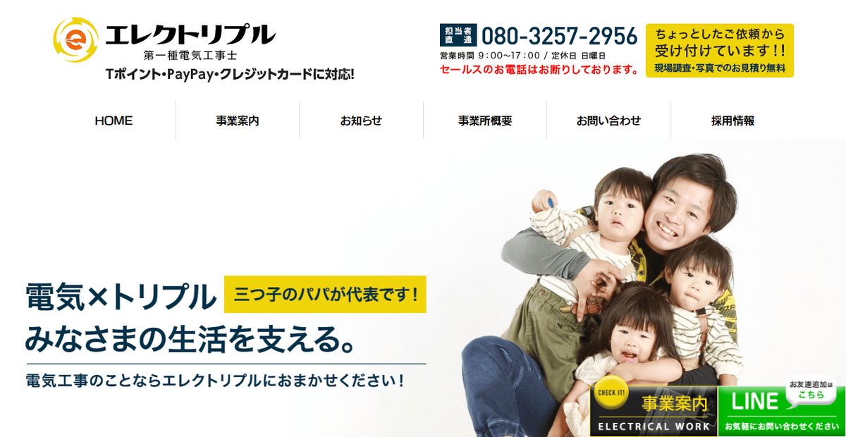 エレクトリプルの公式サイトスクリーンショット