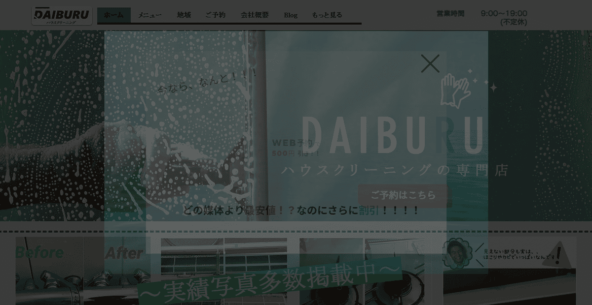 ダイブルの公式サイトスクリーンショット