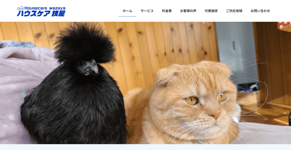 ハウスケア 技屋の公式サイトスクリーンショット