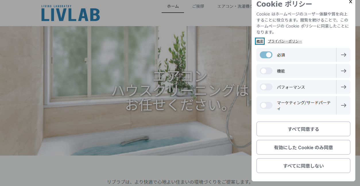 LIVLAB (リブラブ)の公式サイトスクリーンショット