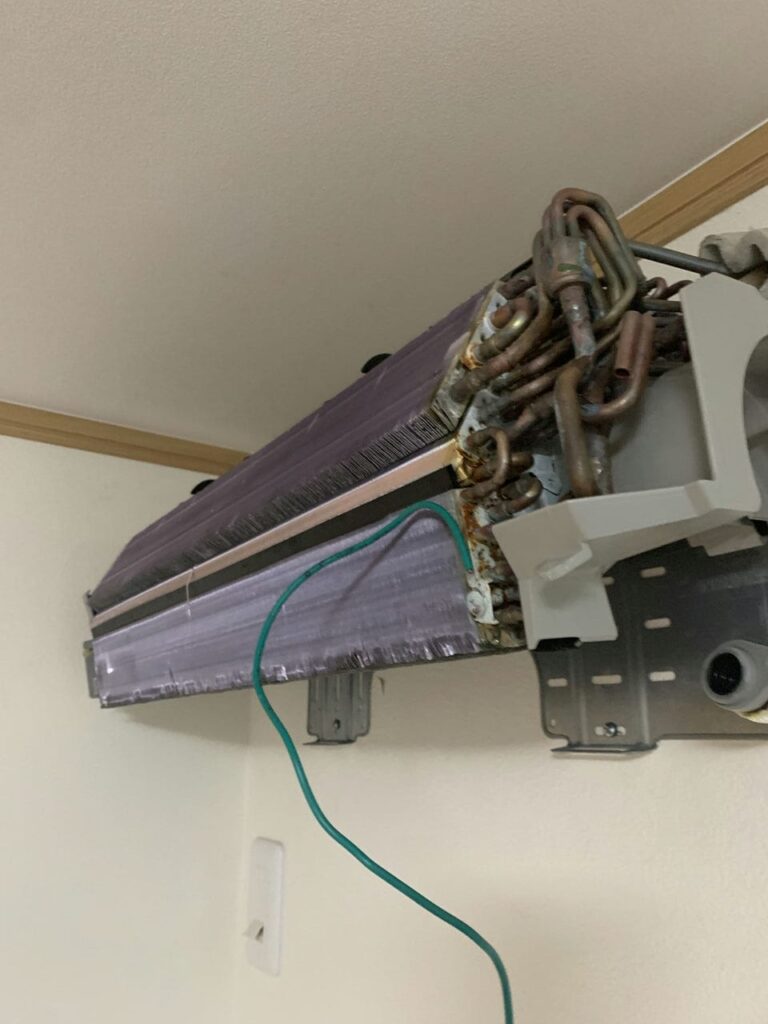 綺麗になった富士通のエアコンの熱交換器