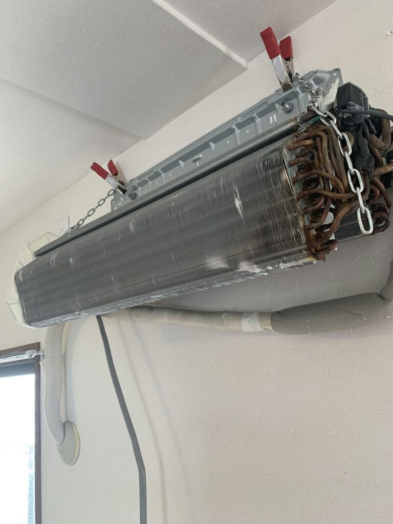 綺麗になった日立のエアコンの熱交換器
