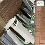 洗浄後のダイキンエアコン S22RTCXS-W の取り外した部品
