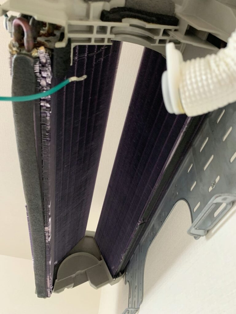 綺麗になった富士通のエアコンの熱交換器