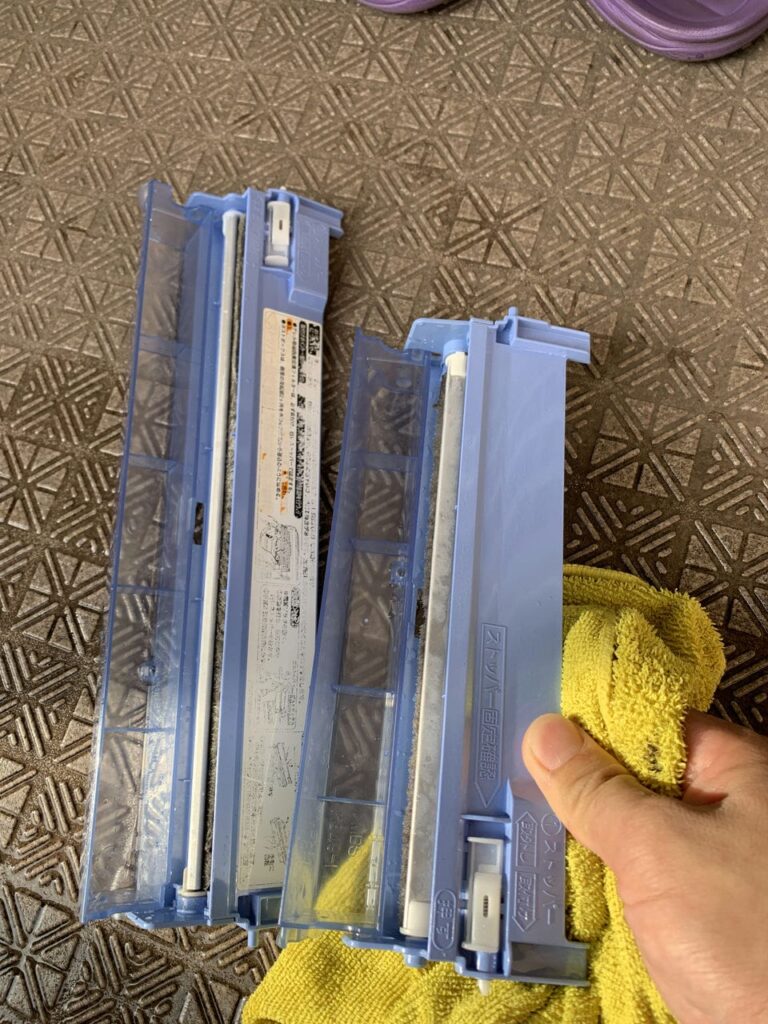 綺麗になった三菱電機のエアコンのお掃除部品