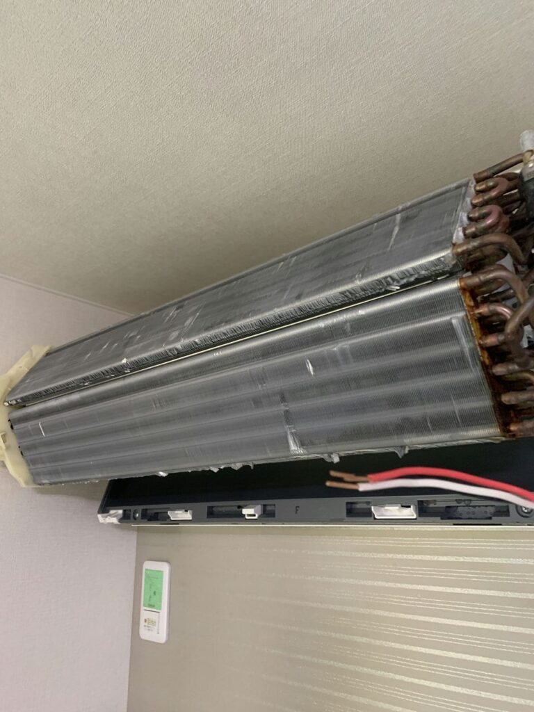 綺麗になった三菱電機のエアコンの熱交換器