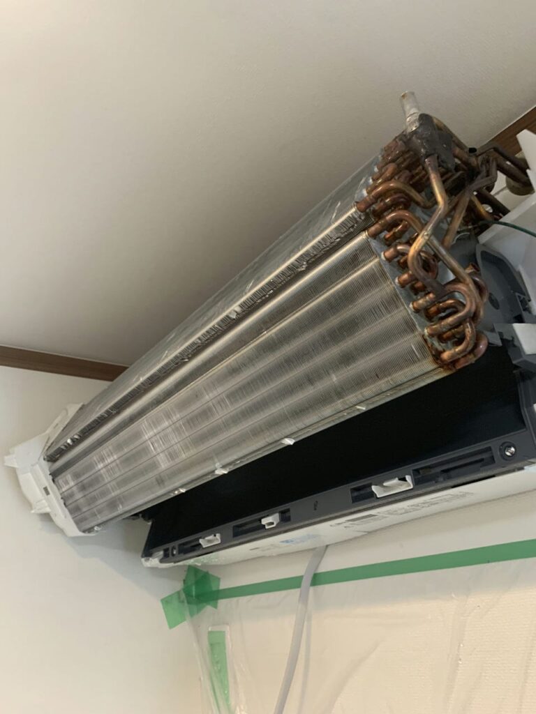 綺麗になった三菱電機のエアコンの熱交換器