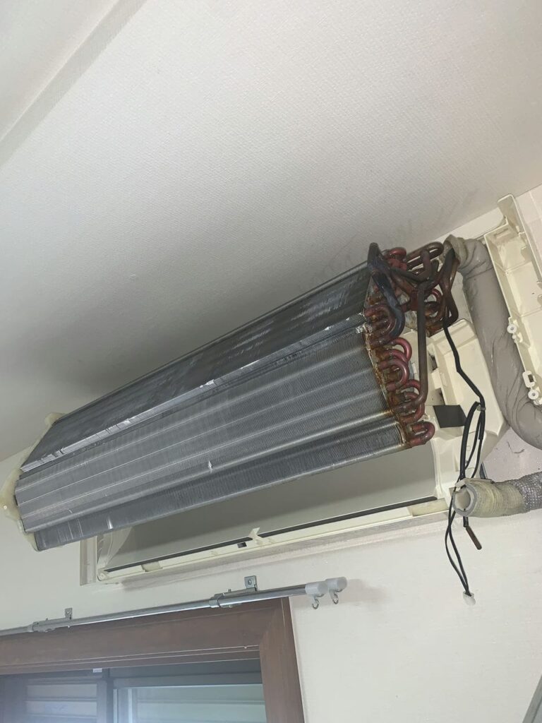 綺麗になった三菱電機のエアコンの熱交換器