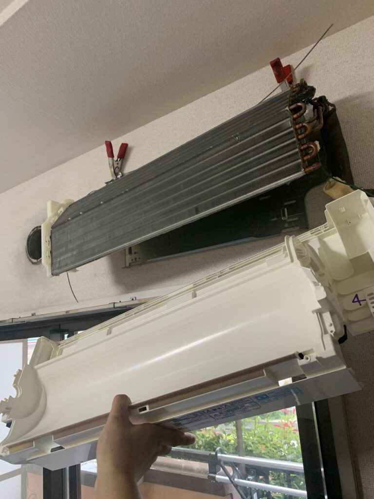 綺麗になった三菱電機のエアコンの熱交換器