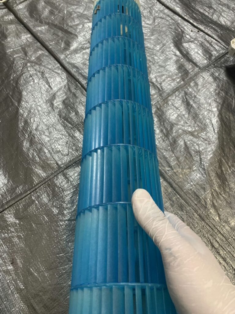 綺麗になった三菱重工のエアコンの送風ファン