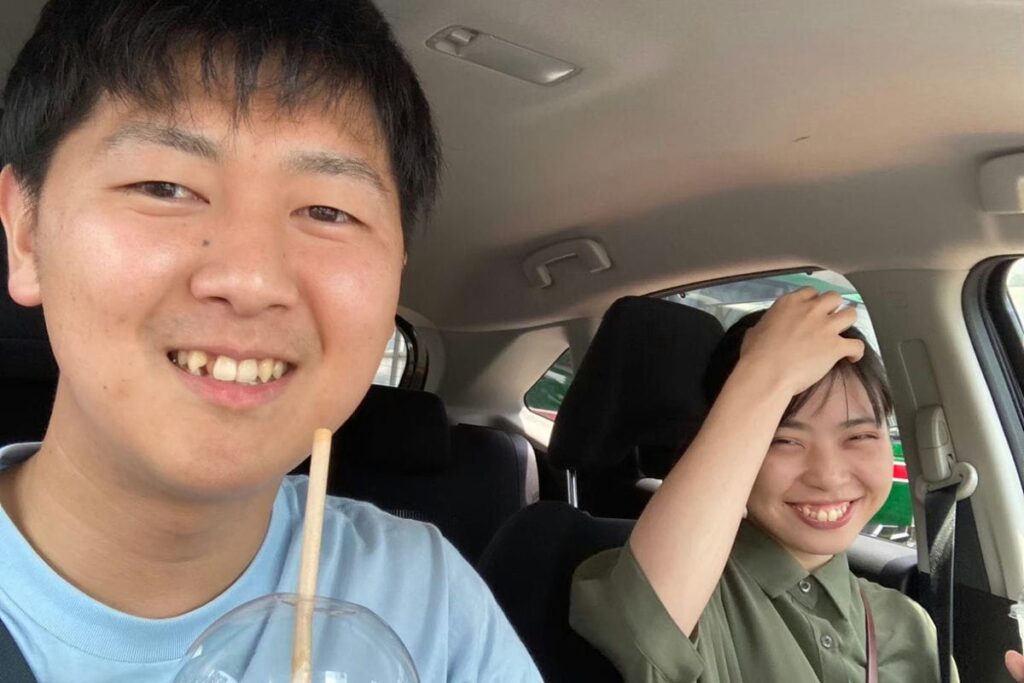 長畑と妻との写真