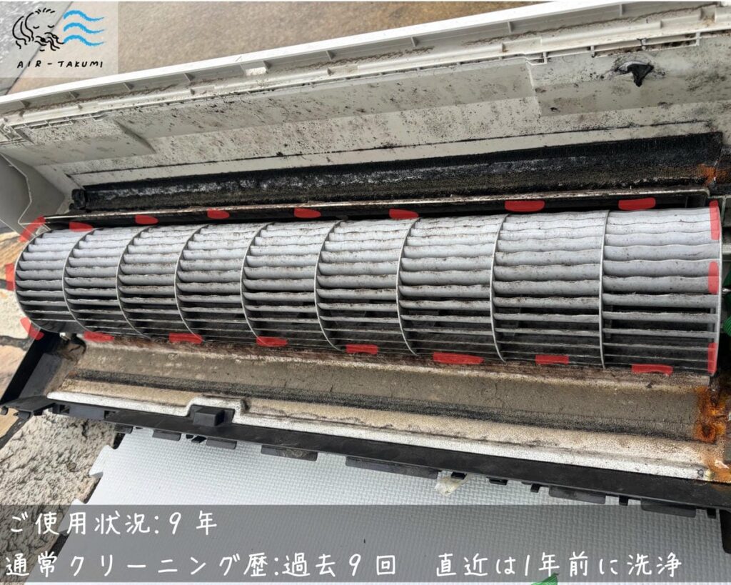 白色ファン・9年使用