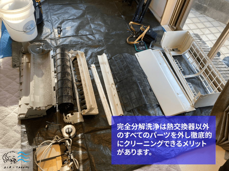 完全分解洗浄で外すパーツ