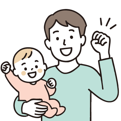 赤ちゃんのいる男性のアイコン